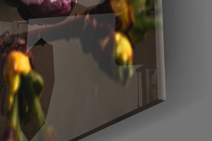 Cherry Blossom Dewdrop Glass Wall Art