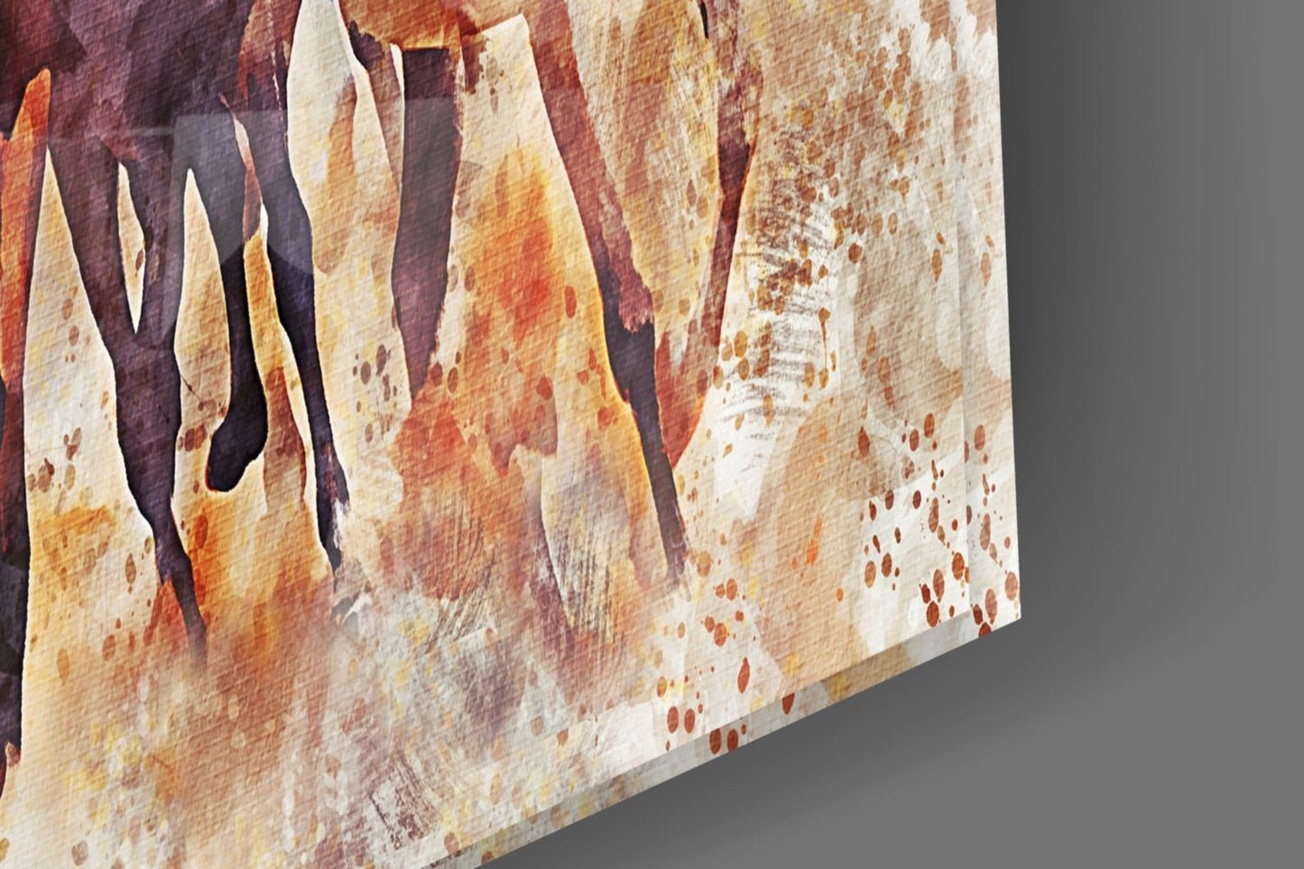 Watercolor Running Horses Glass Wall Art