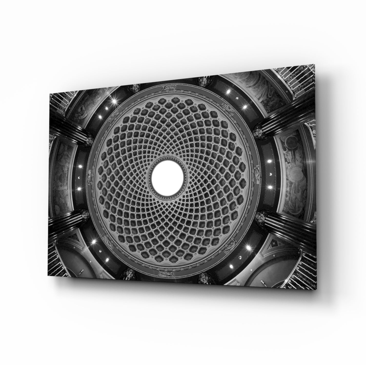 Architectural dome glass wall art