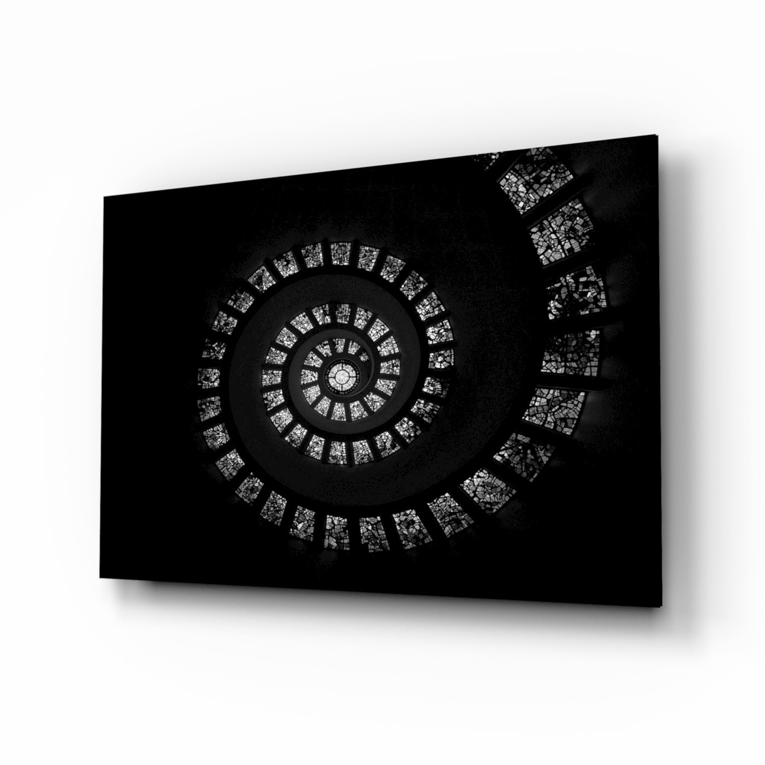 Stained glass window spiral dome glass wall art