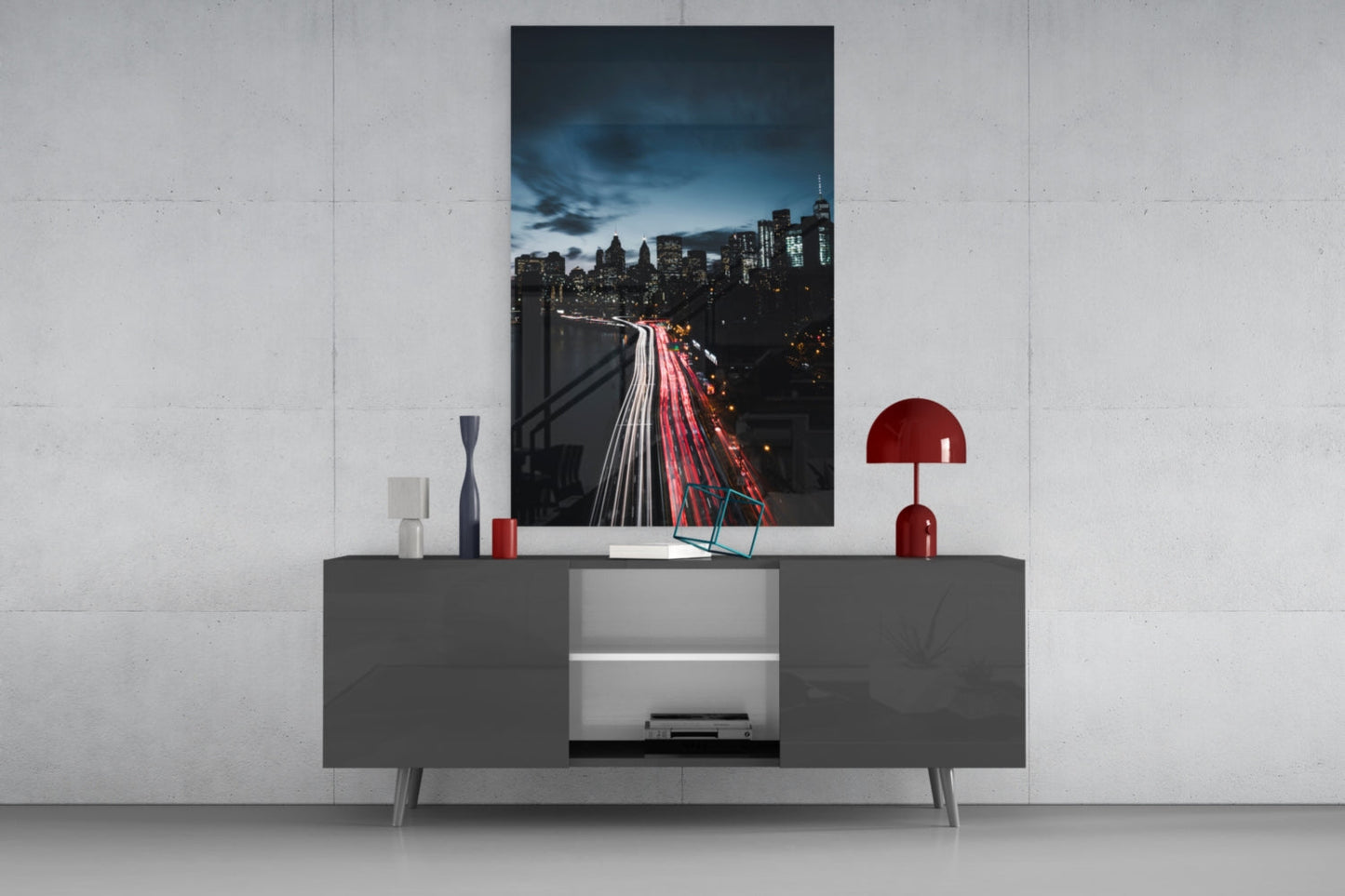 Manhattan Skyline Glass Wall Art