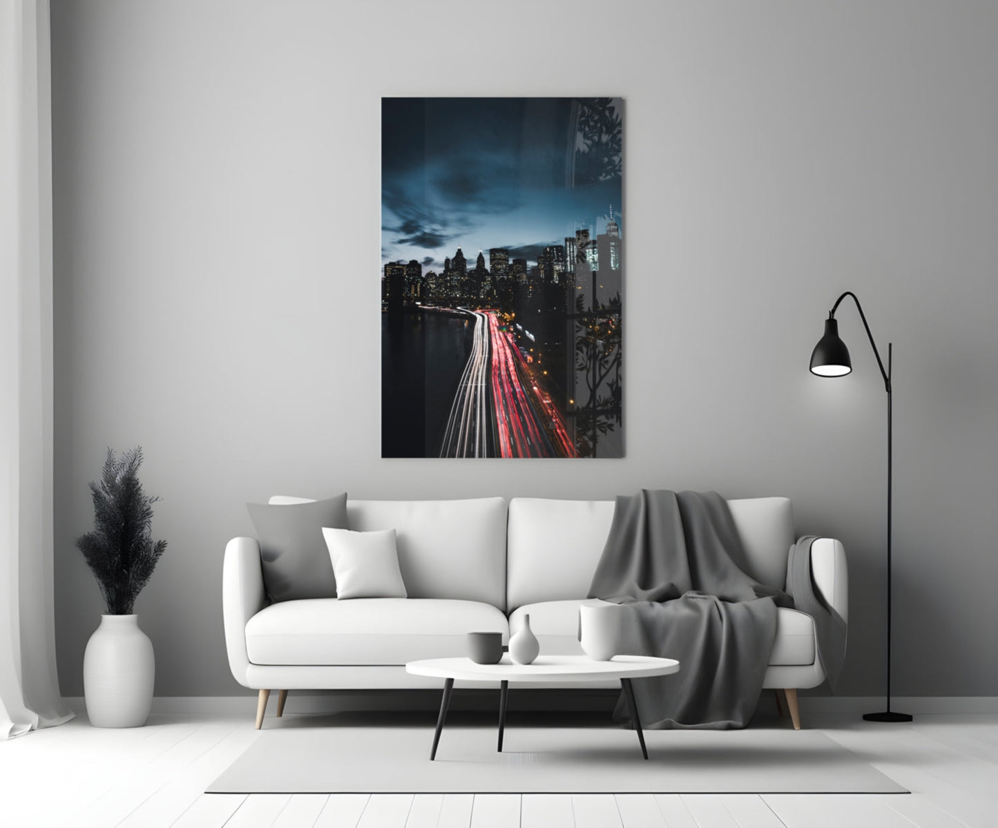 Manhattan Skyline Glass Wall Art