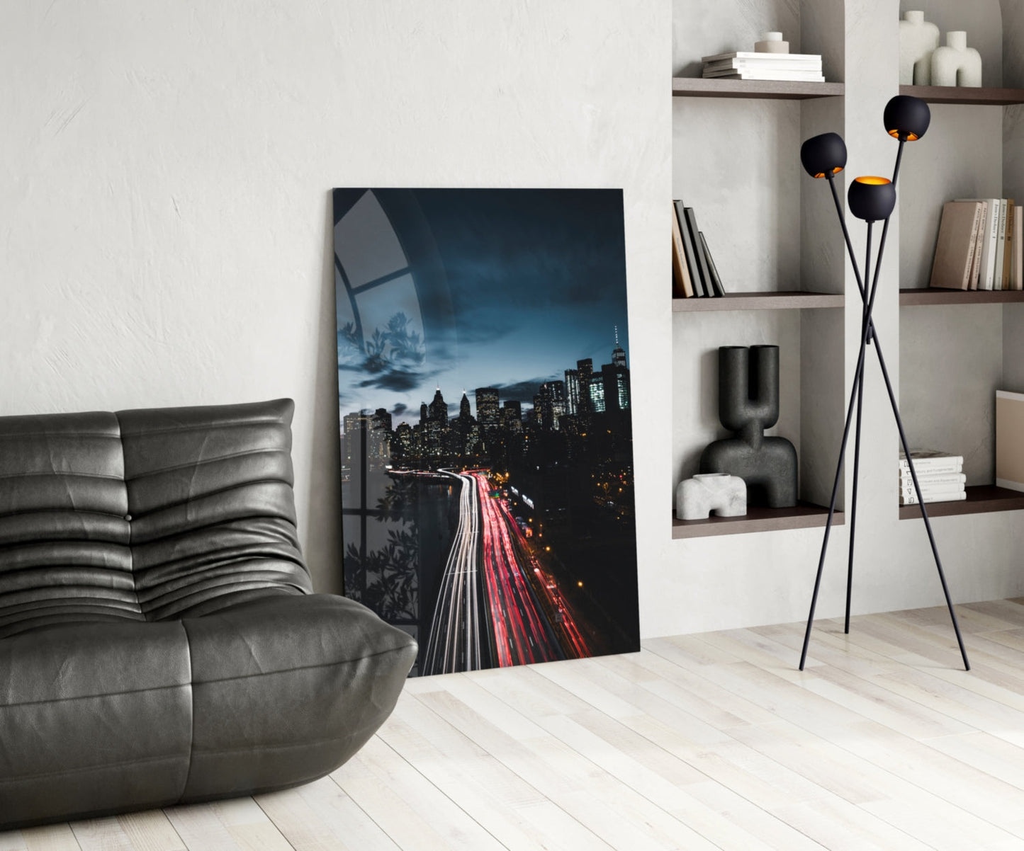 Manhattan Skyline Glass Wall Art