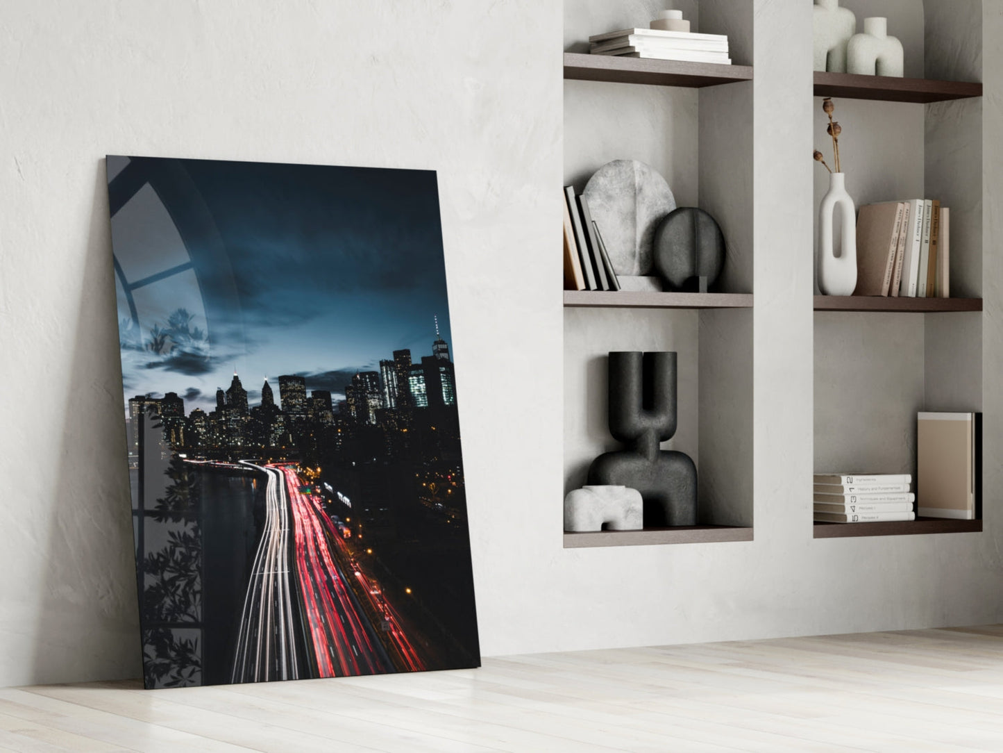 Manhattan Skyline Glass Wall Art