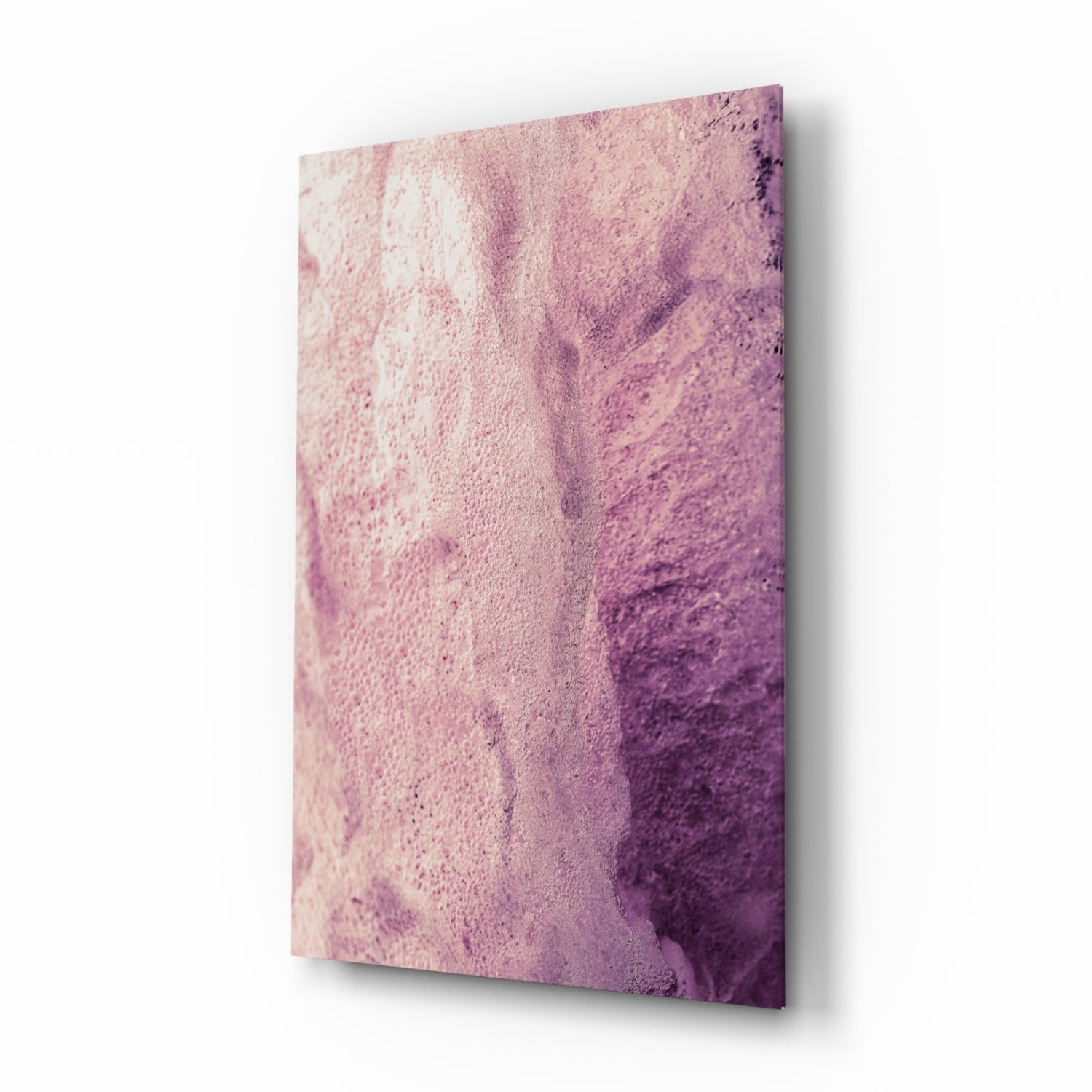 Pink abstract pattern glass wall art