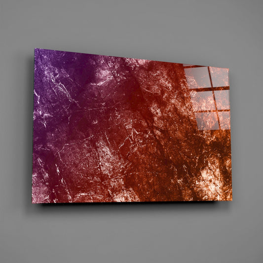 Violet Copper Abstract Glass Wall Art