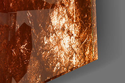 Violet Copper Abstract Glass Wall Art