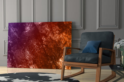 Violet Copper Abstract Glass Wall Art