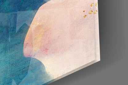 Wildflower Crown Woman Portrait Glass Wall Art