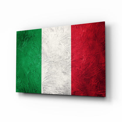 Flag of Italy glass wall art