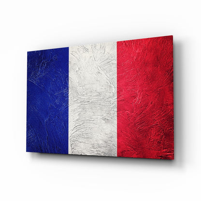 Flag of France glass wall art