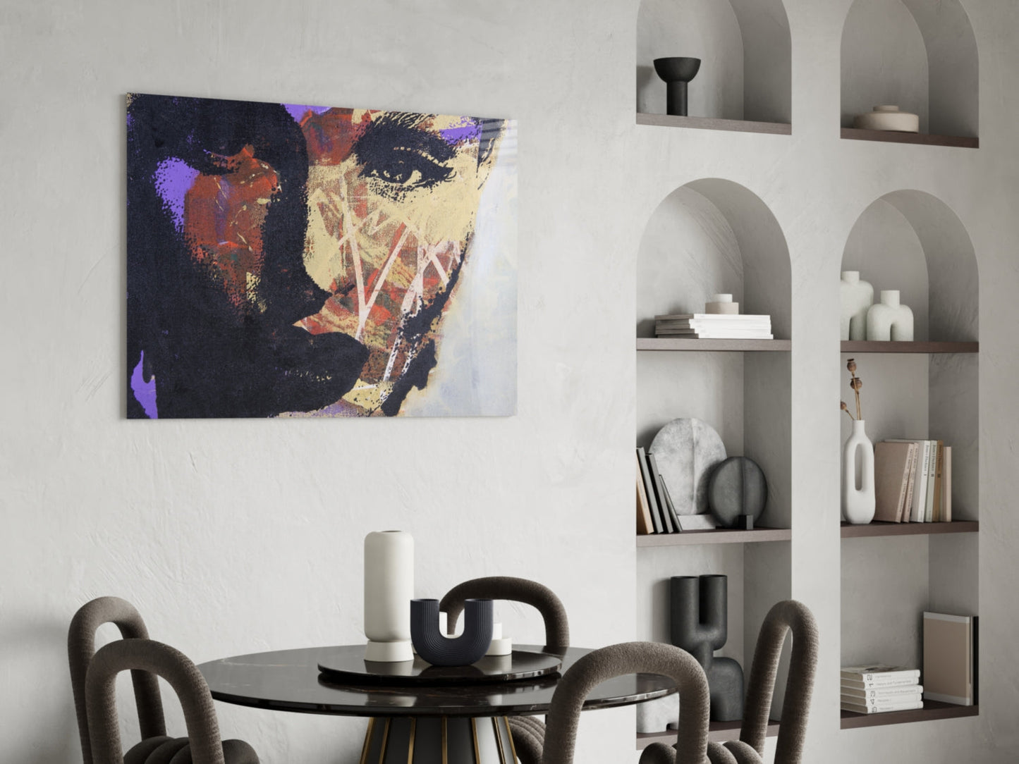 Collage Portrait Glass Wall Art