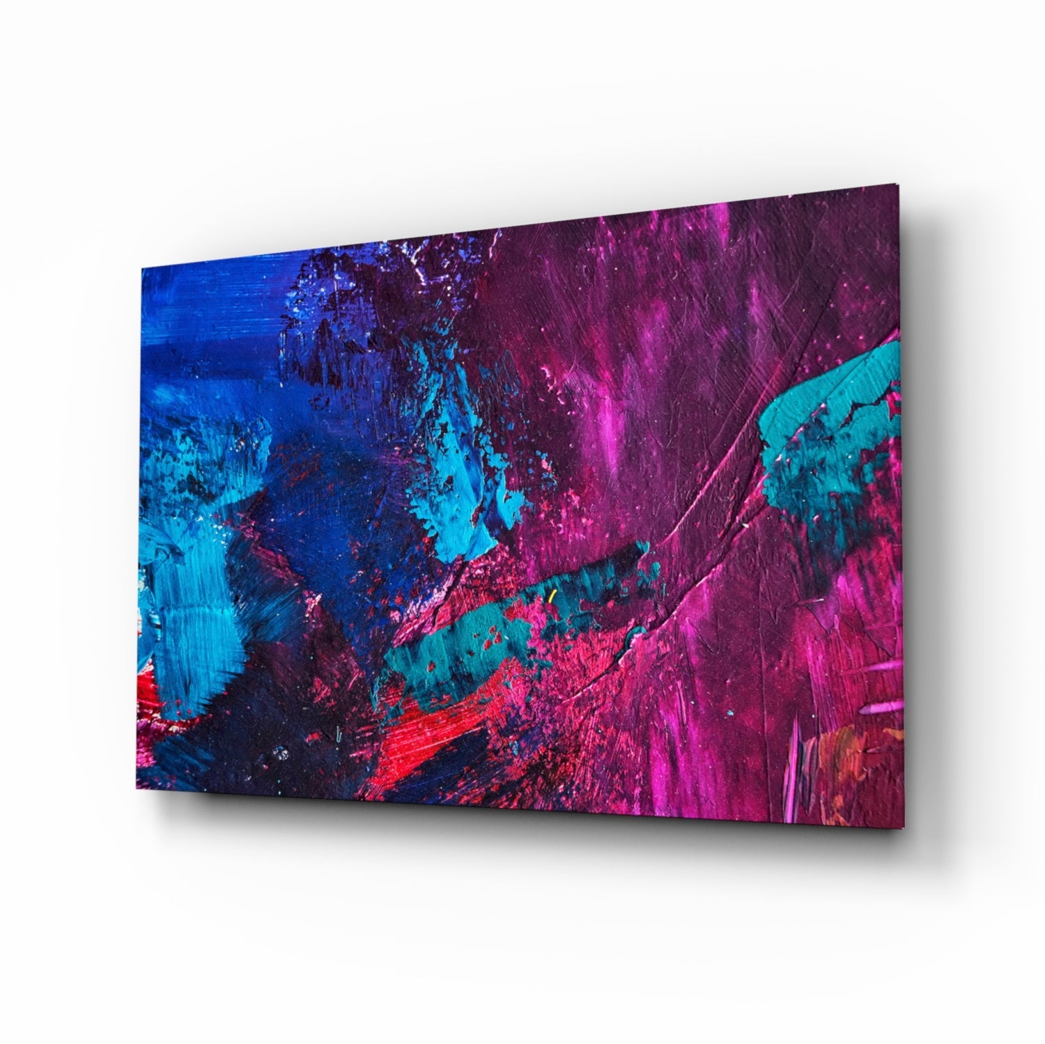 Abstract Colors glass wall art jewel-tone palette design