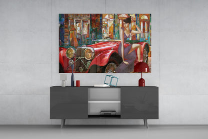 Art Deco Car Glass Wall Art