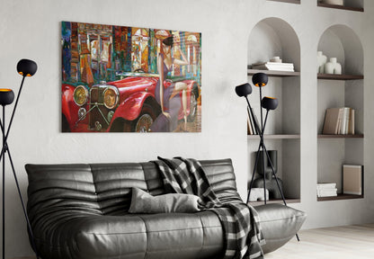 Art Deco Car Glass Wall Art