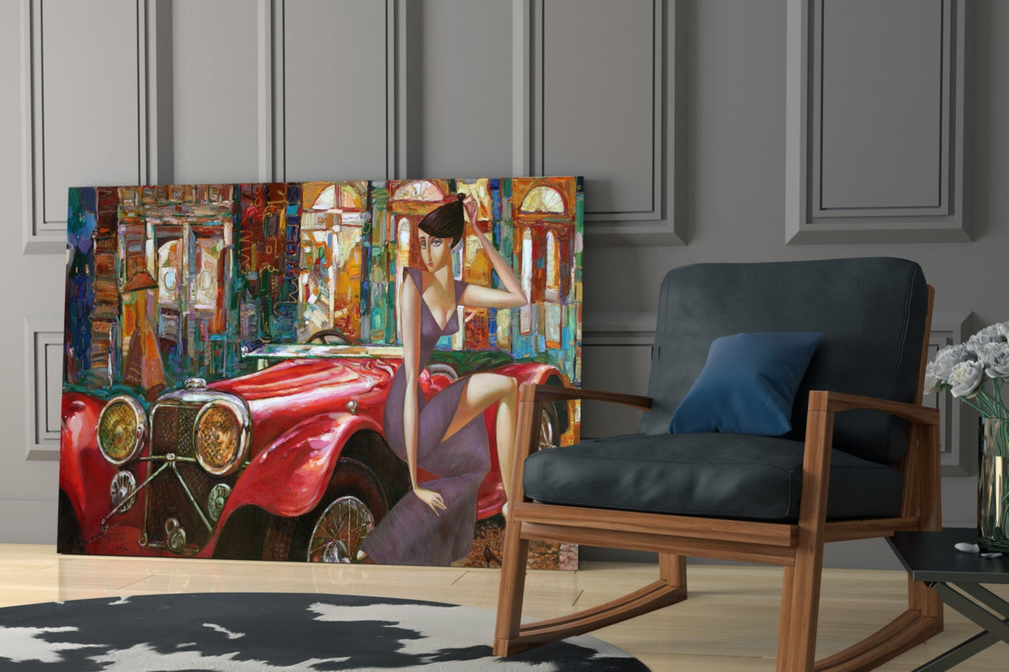 Art Deco Car Glass Wall Art