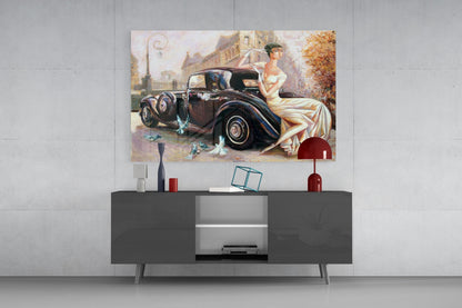 Art Deco Car Glass Wall Art