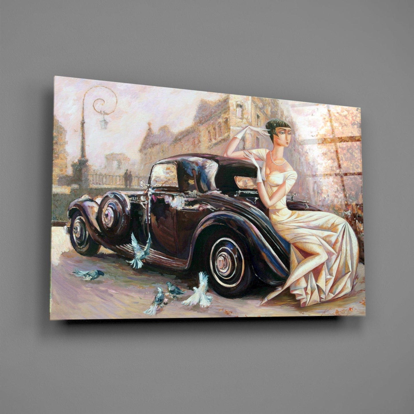 Art Deco Car Glass Wall Art