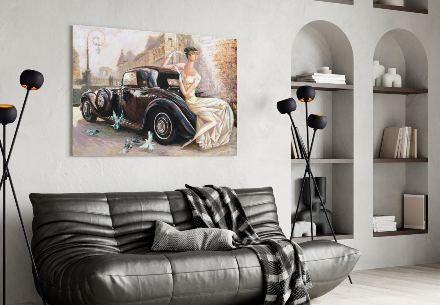 Art Deco Car Glass Wall Art
