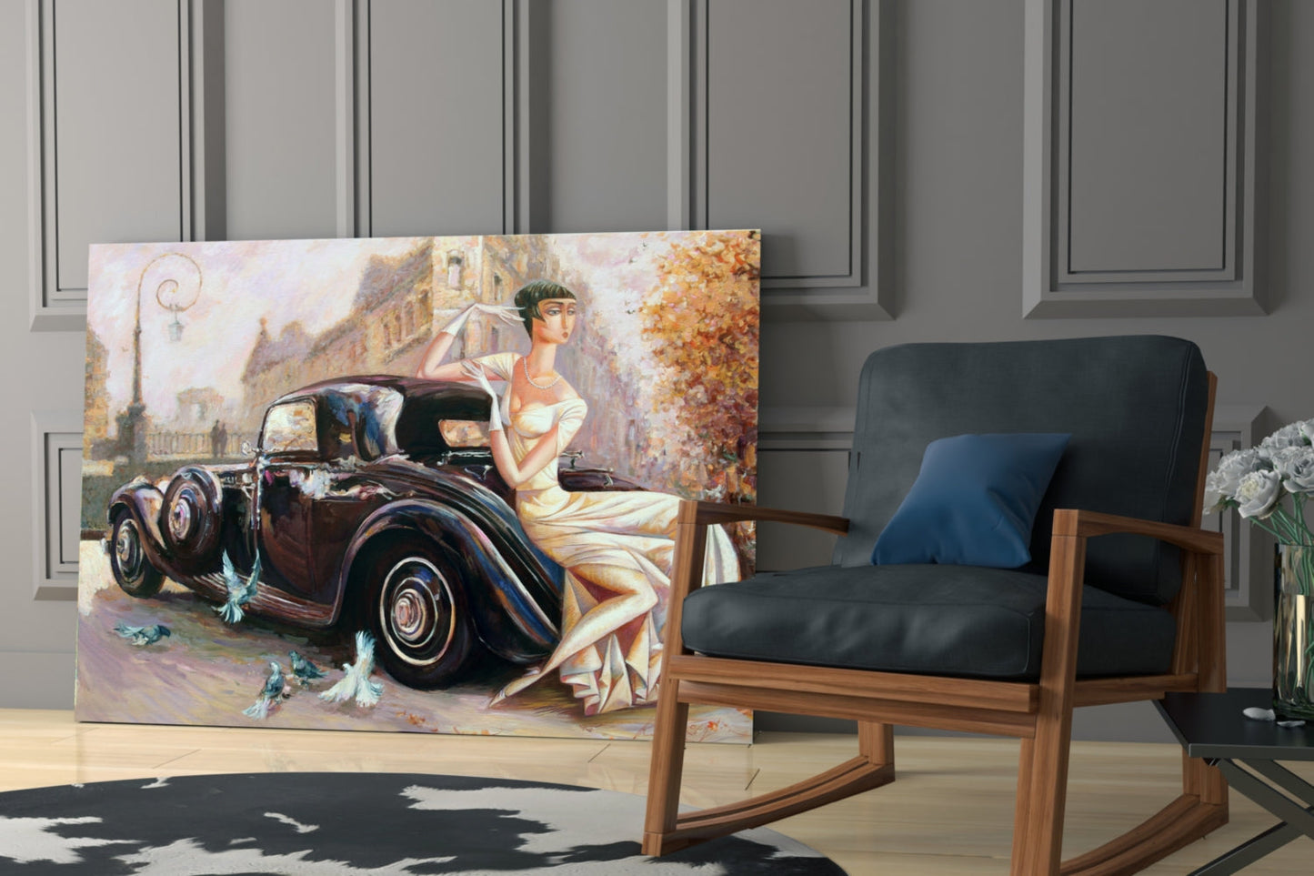 Art Deco Car Glass Wall Art