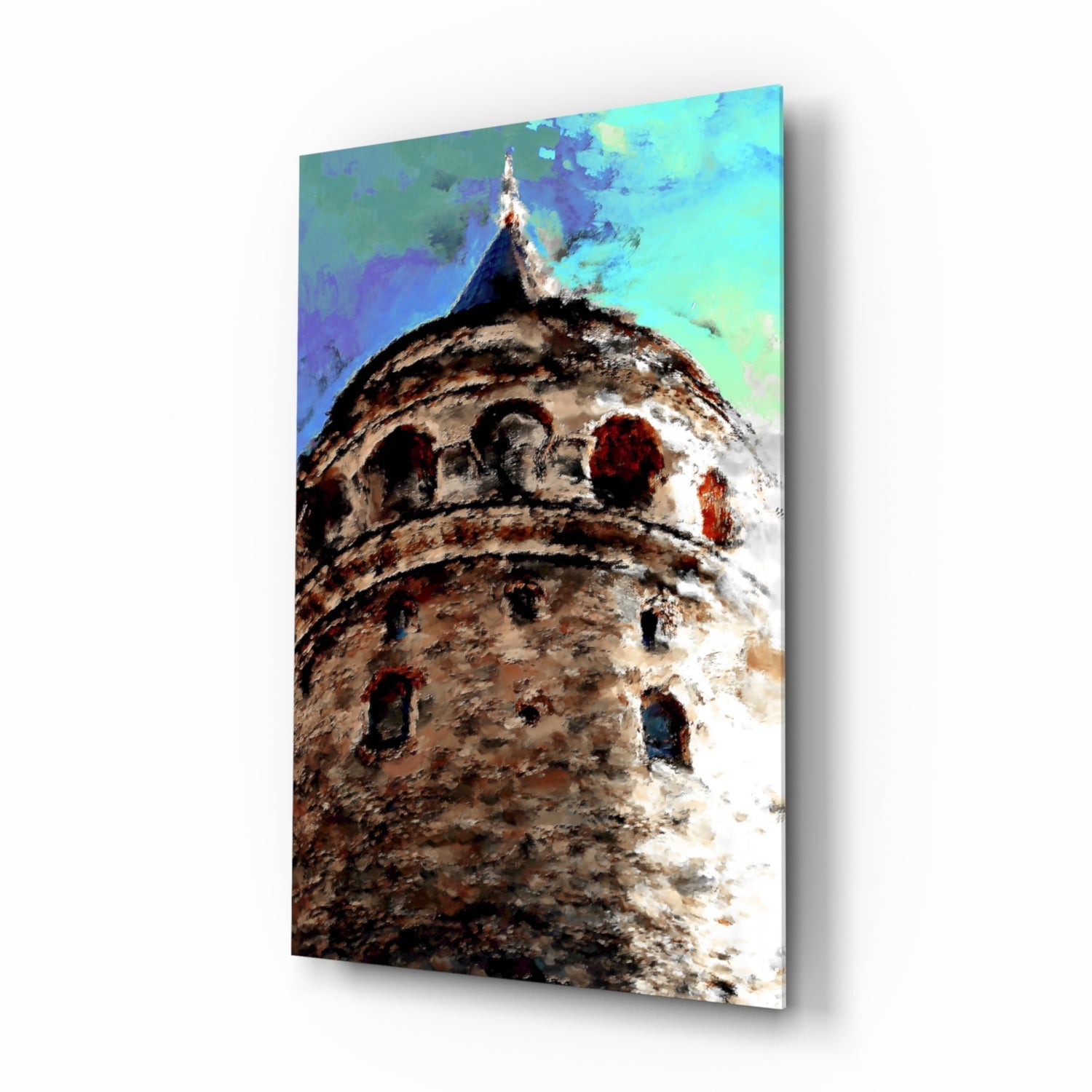 Galata Tower Istanbul glass wall art