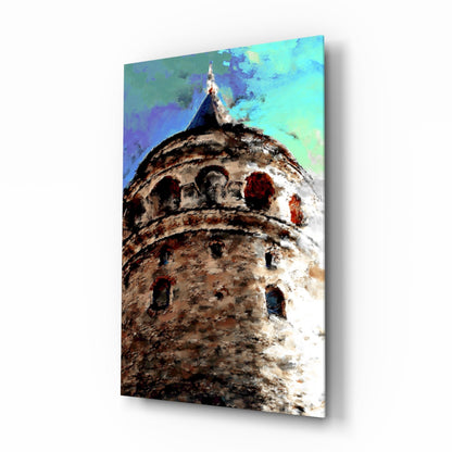 Galata Tower Istanbul glass wall art