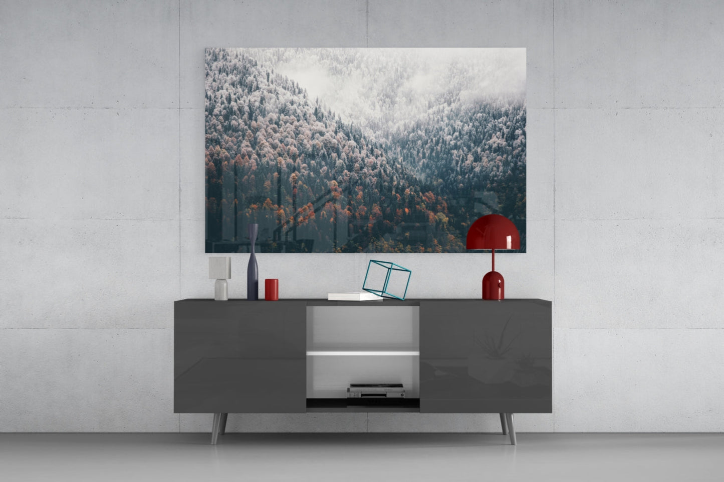 Autumn Forest Glass Wall Art