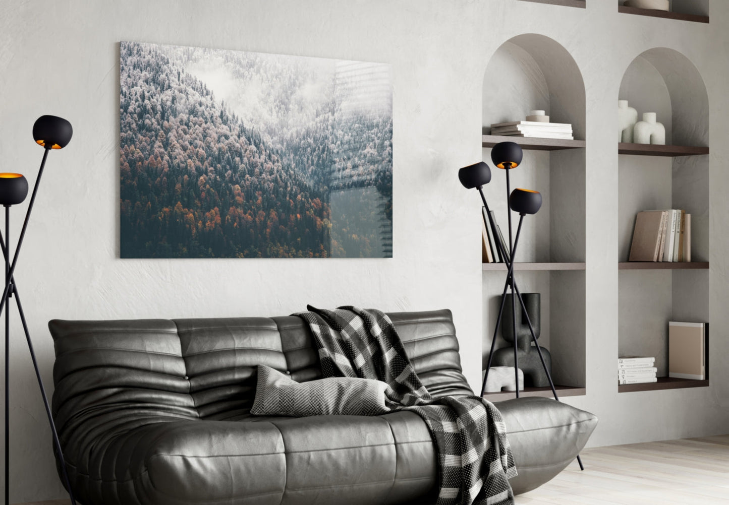 Autumn Forest Glass Wall Art