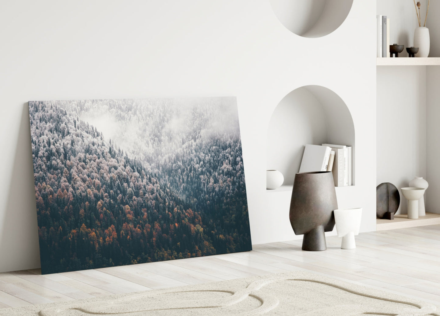 Autumn Forest Glass Wall Art