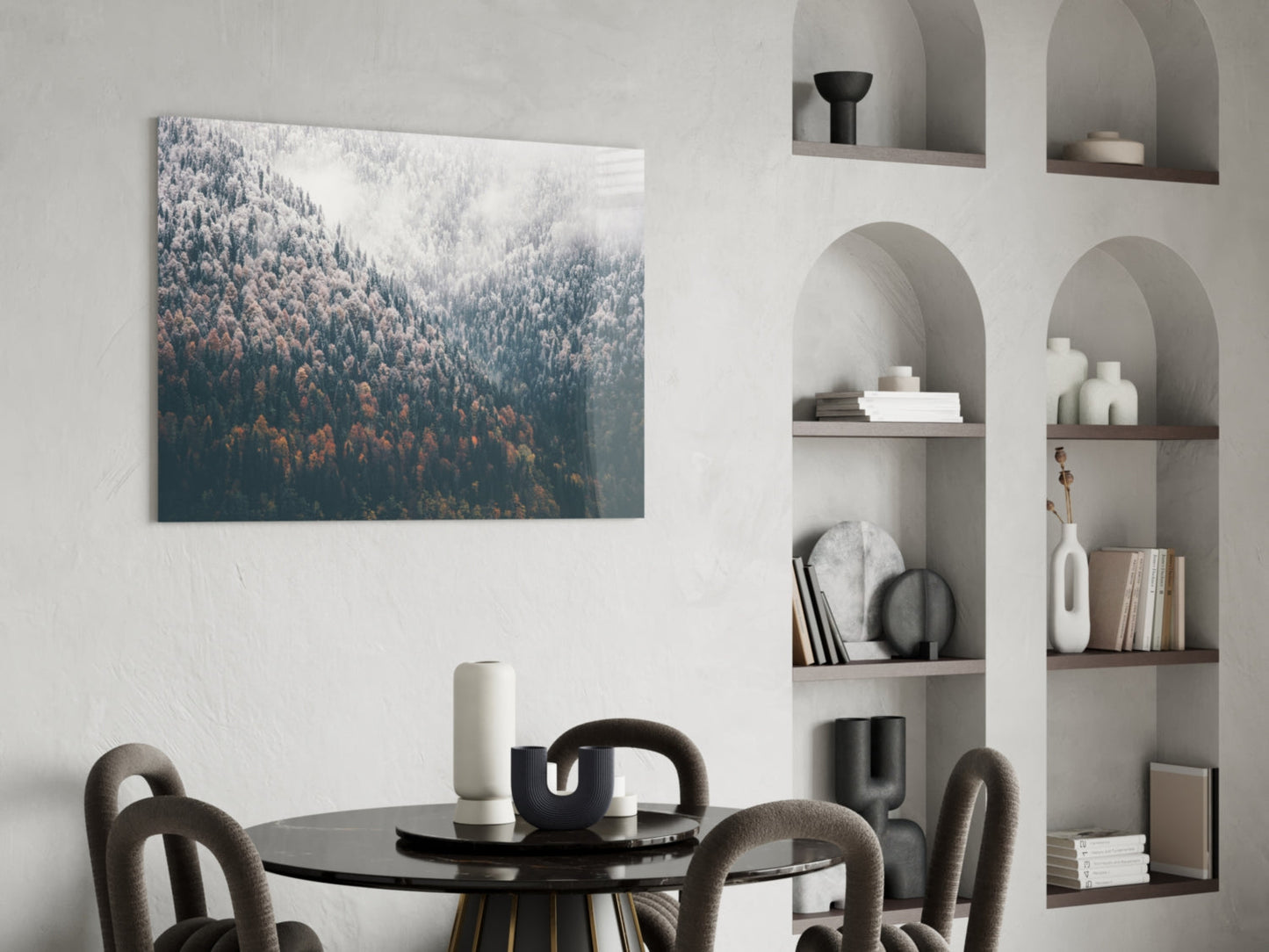 Autumn Forest Glass Wall Art