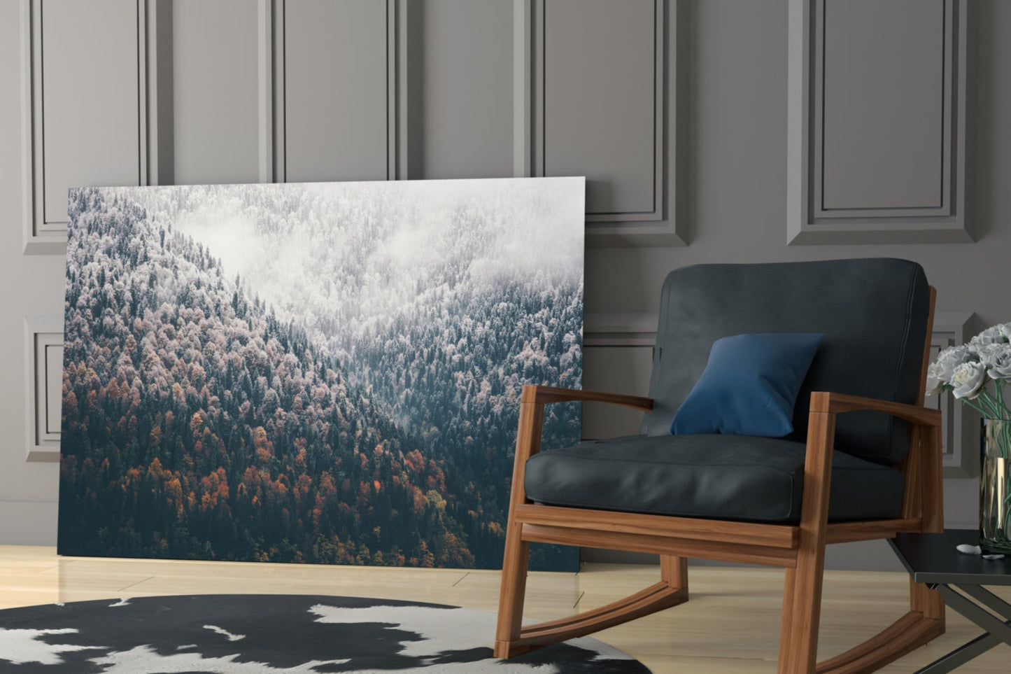 Autumn Forest Glass Wall Art