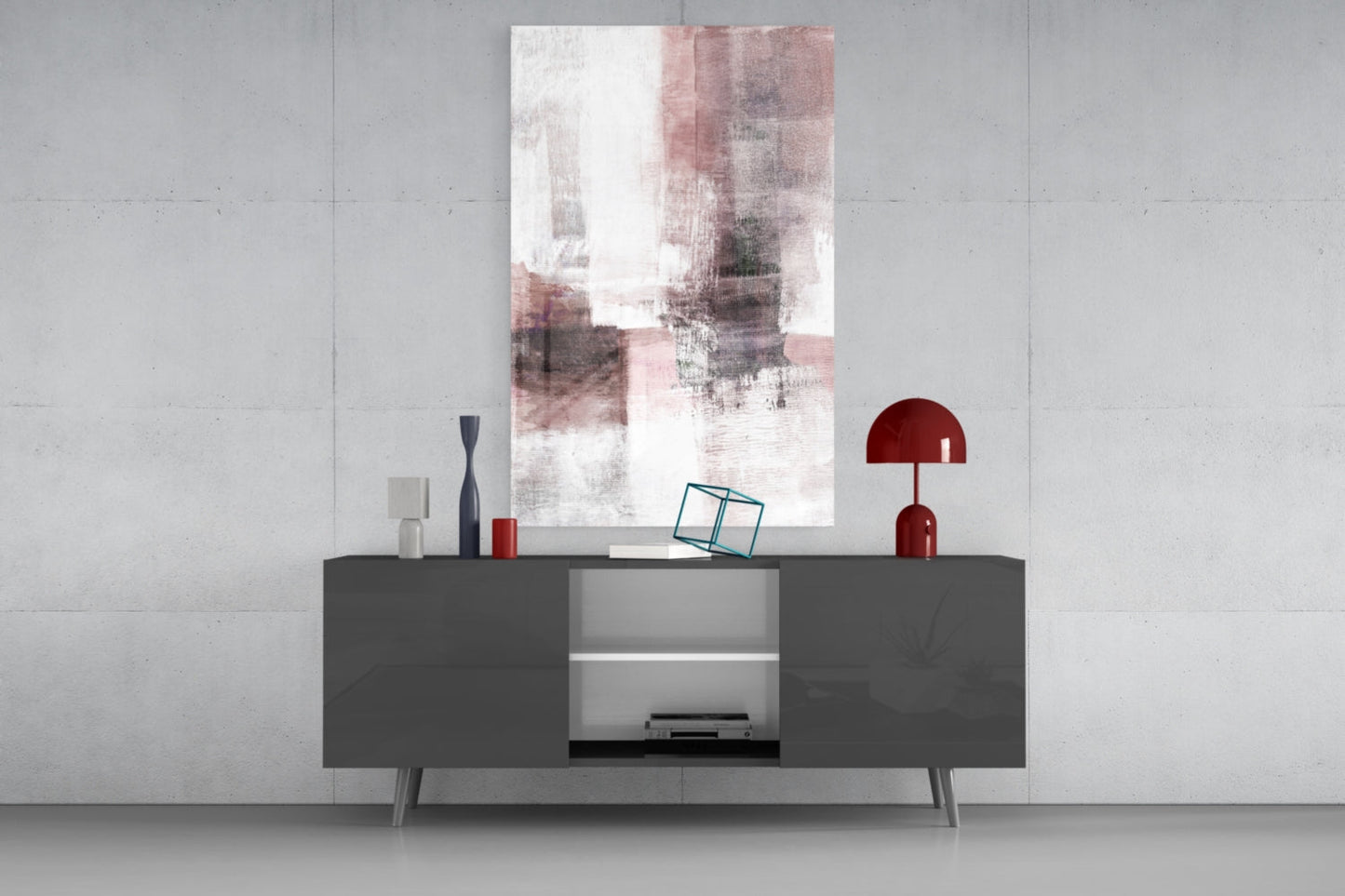 Mauve Dusk Color Field Glass Wall Art