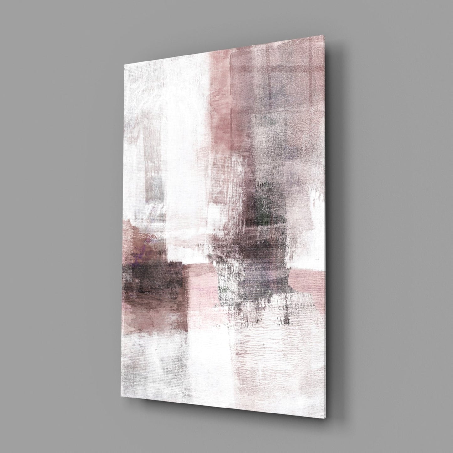 Mauve Dusk Color Field Glass Wall Art