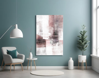 Mauve Dusk Color Field Glass Wall Art