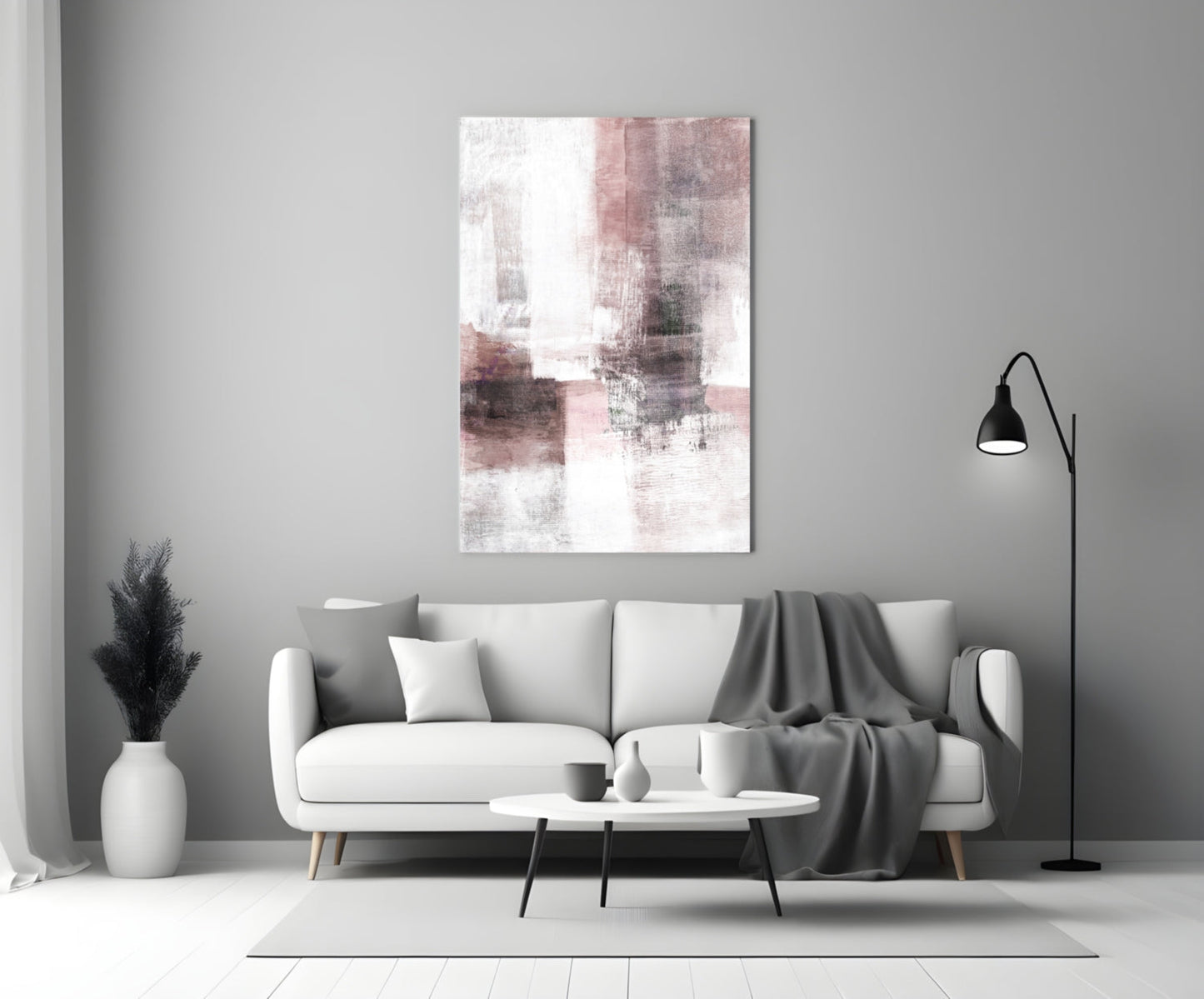 Mauve Dusk Color Field Glass Wall Art