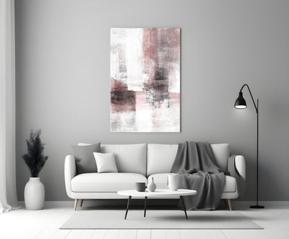 Mauve Dusk Color Field Glass Wall Art
