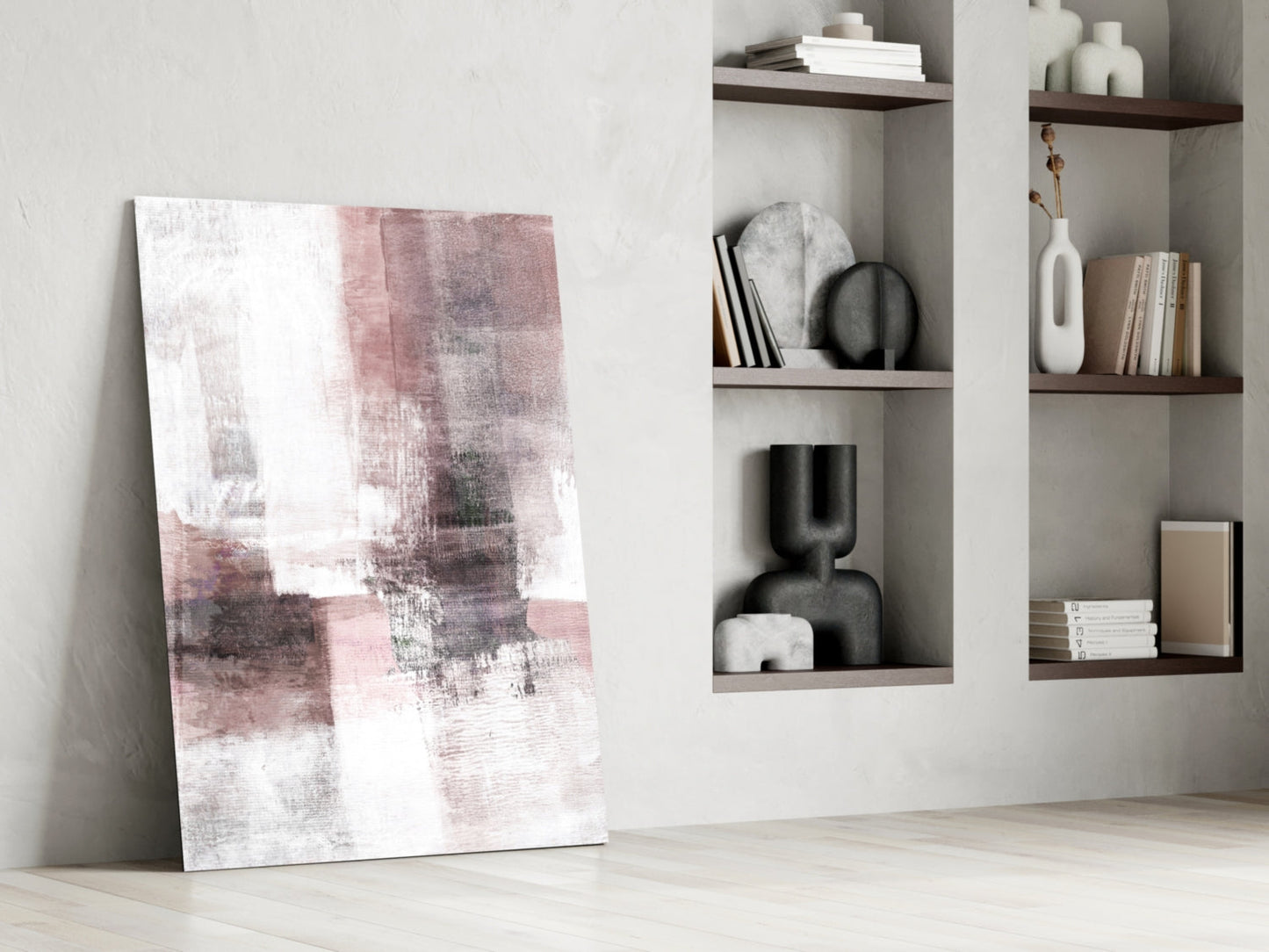 Mauve Dusk Color Field Glass Wall Art