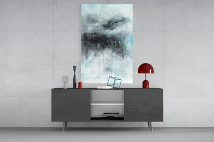 Storm Cloud Abstract Glass Wall Art