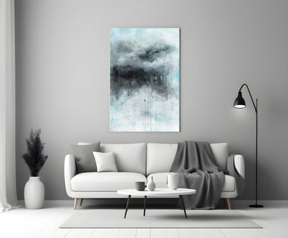 Storm Cloud Abstract Glass Wall Art