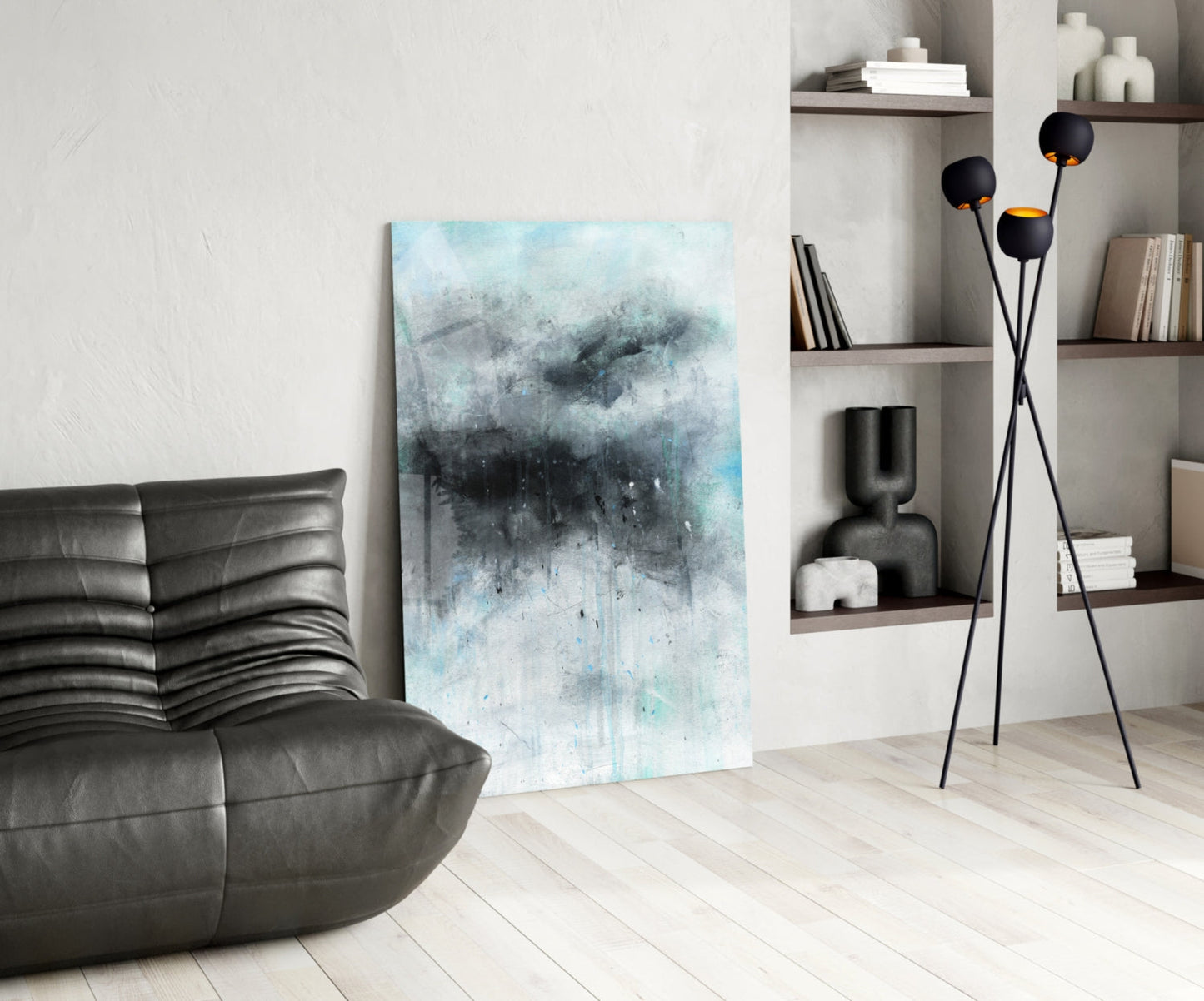 Storm Cloud Abstract Glass Wall Art