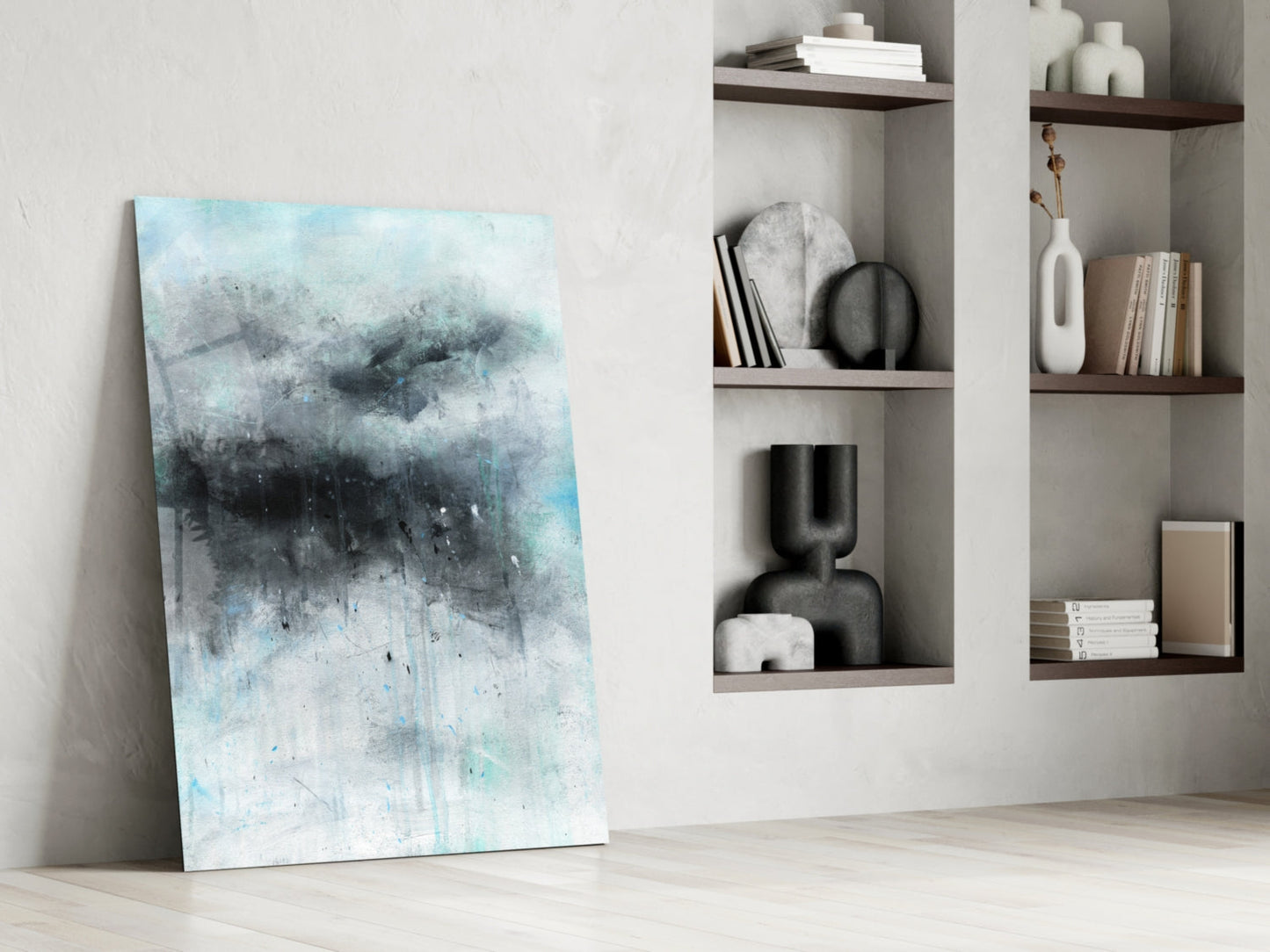 Storm Cloud Abstract Glass Wall Art