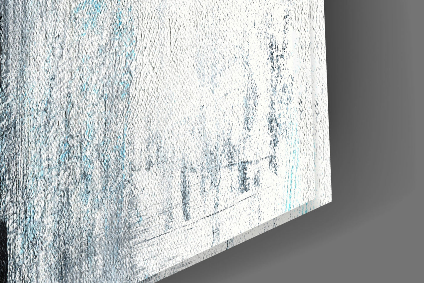 Turquoise Color Block Glass Wall Art
