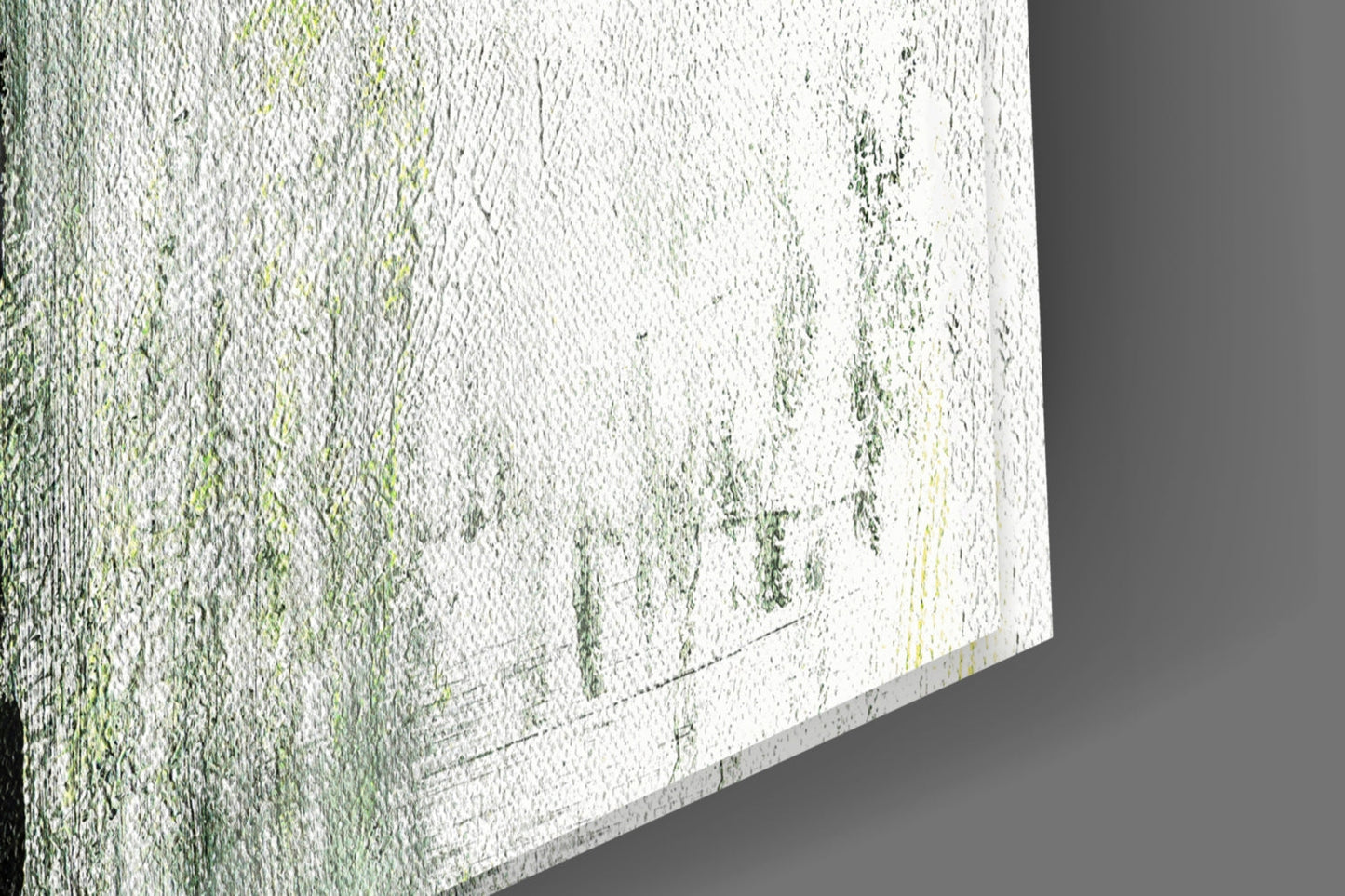 Lime Color Block Glass Wall Art