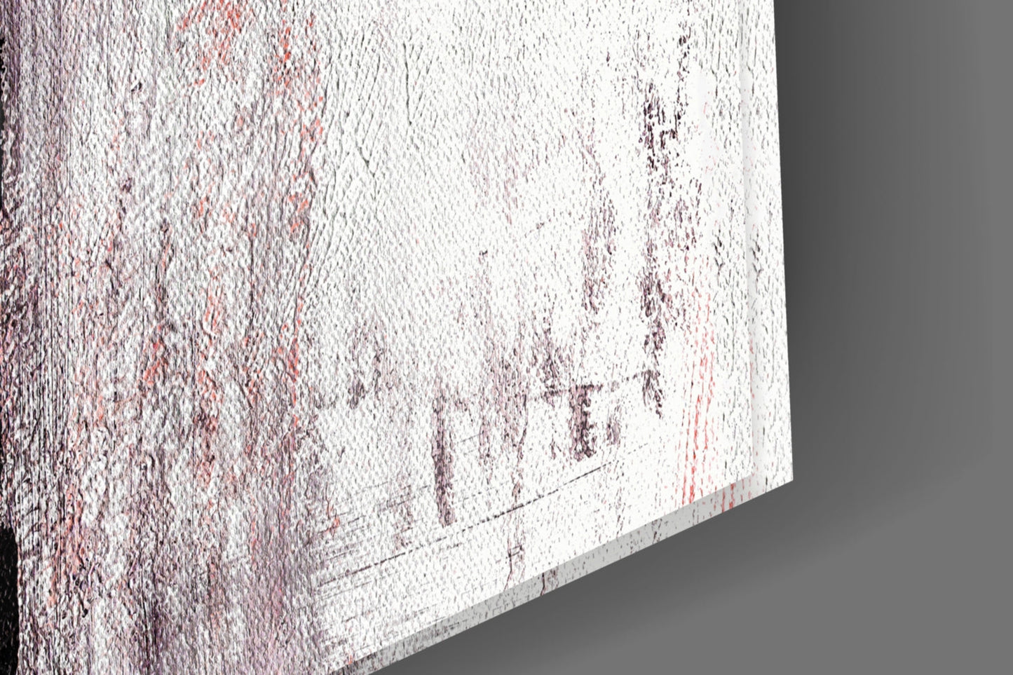 Crimson Color Block Glass Wall Art
