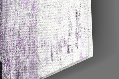 Magenta Violet Color Block Glass Wall Art