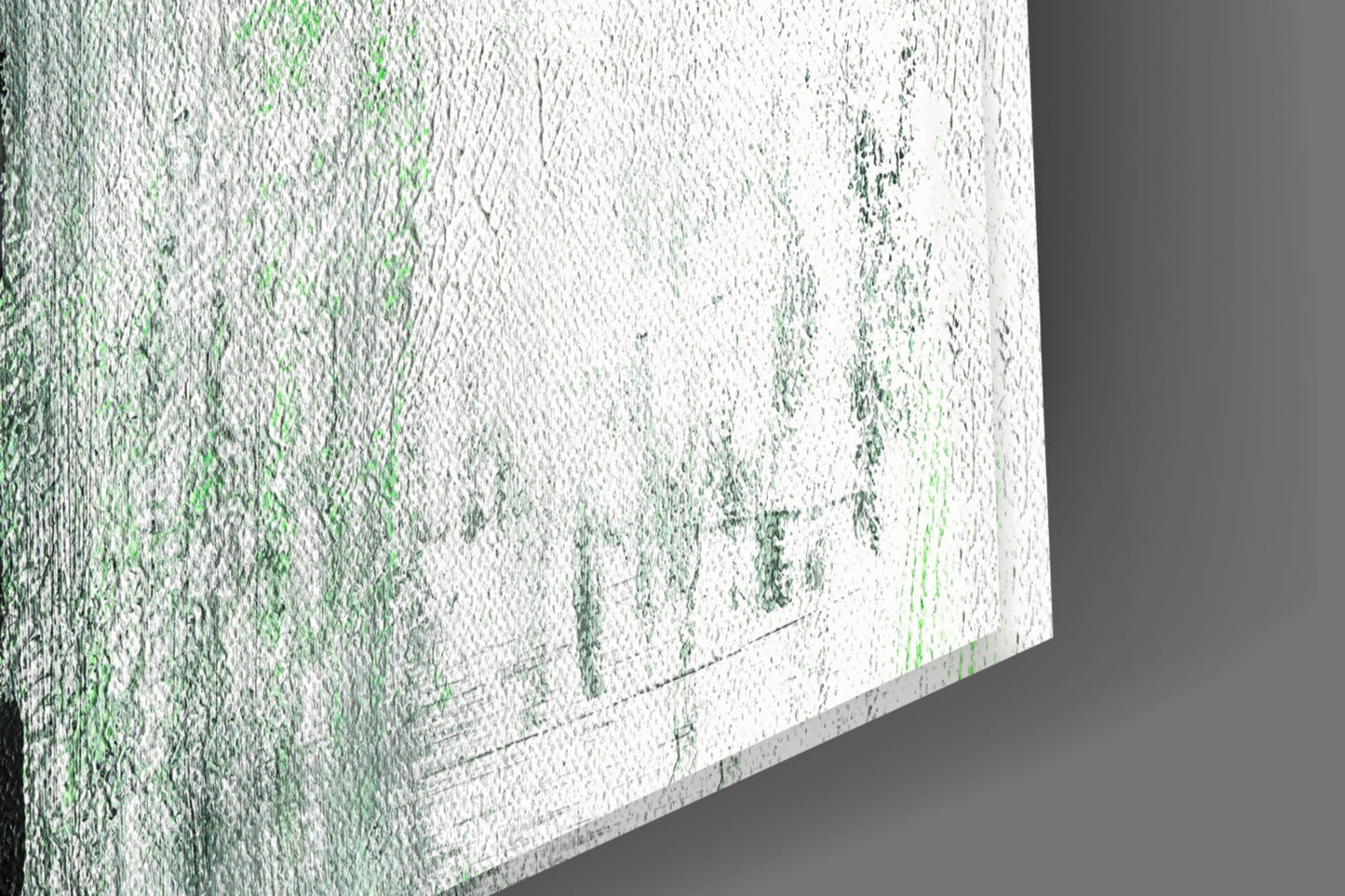 Spring Green Color Block Glass Wall Art