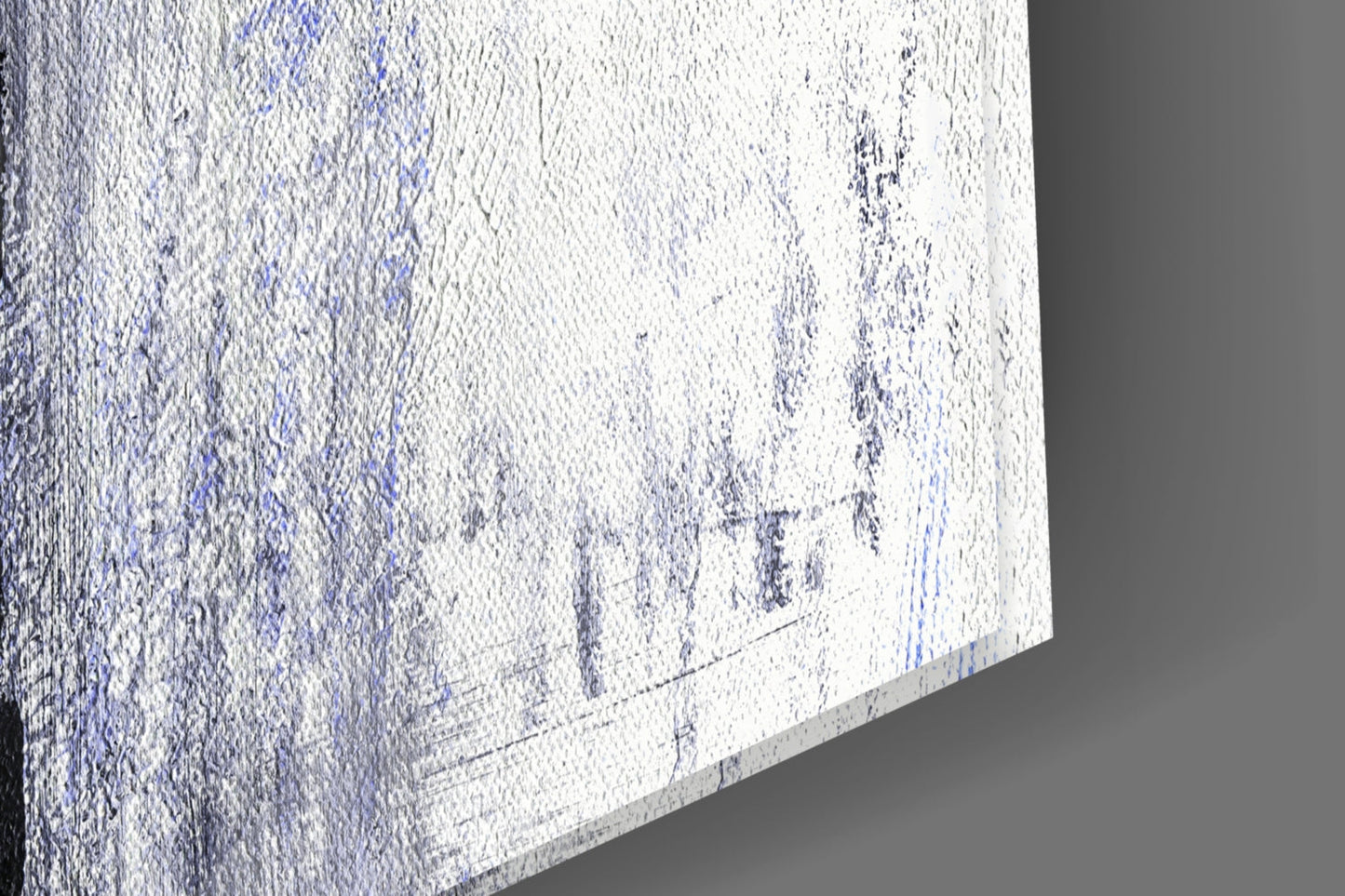 Cobalt Drift Abstract Glass Wall Art