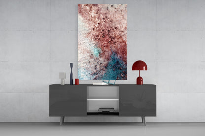 Rose Copper Geode Glass Wall Art