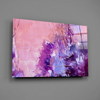 Violet Jewel Abstract Glass Wall Art
