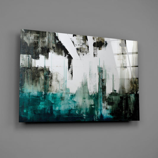 Skyline Drip Abstract Glass Wall Art